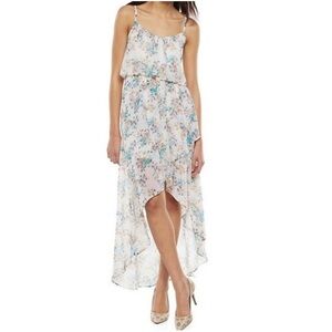 Disney Collection Cinderella Blue and Pink Floral High Low Dress M
